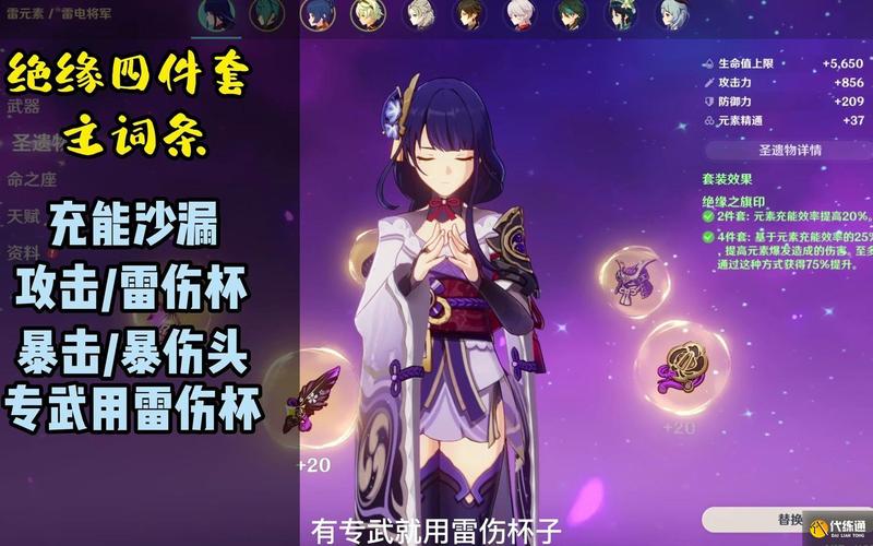 雷电将军圣遗物选择：新手向详细图文教程
